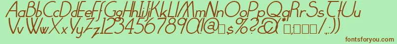 fuente ClarittyItalic – Fuentes Marrones Sobre Fondo Verde