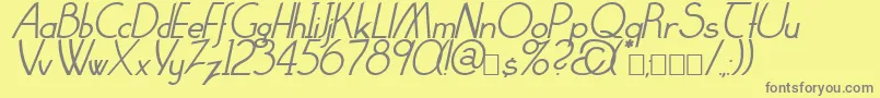 fuente ClarittyItalic – Fuentes Grises Sobre Fondo Amarillo