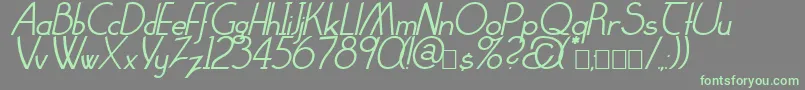 ClarittyItalic Font – Green Fonts on Gray Background