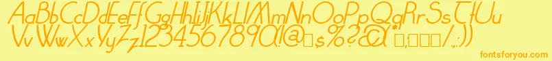 fuente ClarittyItalic – Fuentes Naranjas Sobre Fondo Amarillo