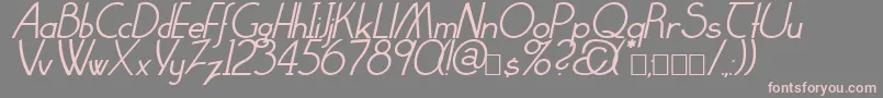 Fonte ClarittyItalic – fontes rosa em um fundo cinza