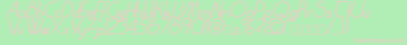 ClarittyItalic Font – Pink Fonts on Green Background