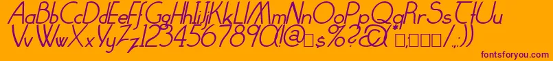 fuente ClarittyItalic – Fuentes Moradas Sobre Fondo Naranja