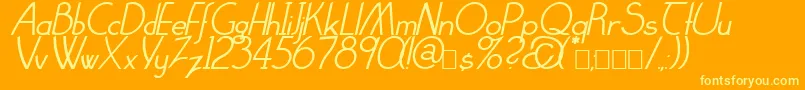 ClarittyItalic Font – Yellow Fonts on Orange Background