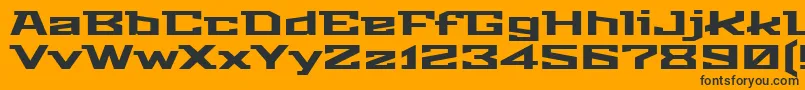 StalinistOne Font – Black Fonts on Orange Background