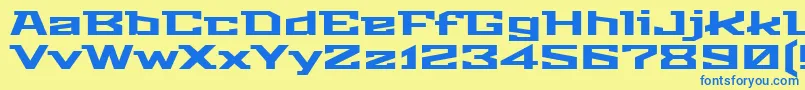 StalinistOne Font – Blue Fonts on Yellow Background