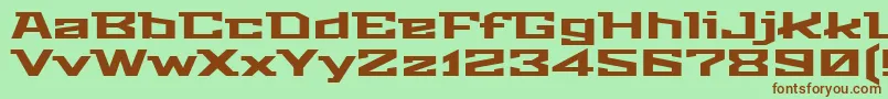 StalinistOne Font – Brown Fonts on Green Background