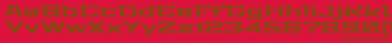 StalinistOne Font – Brown Fonts on Red Background