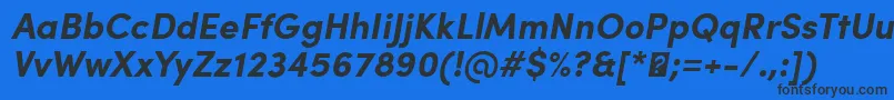 SofiaProBoldItalic Font – Black Fonts on Blue Background
