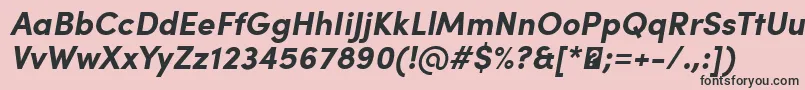 SofiaProBoldItalic Font – Black Fonts on Pink Background