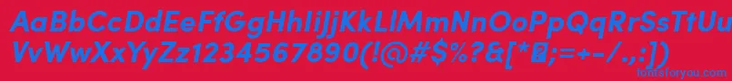 SofiaProBoldItalic Font – Blue Fonts on Red Background