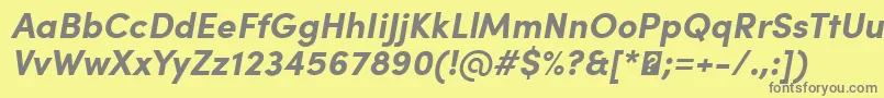 SofiaProBoldItalic Font – Gray Fonts on Yellow Background