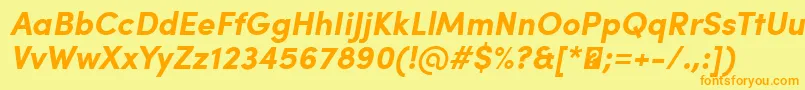 SofiaProBoldItalic Font – Orange Fonts on Yellow Background