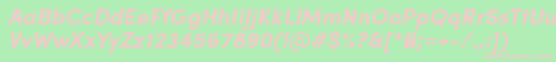 SofiaProBoldItalic Font – Pink Fonts on Green Background