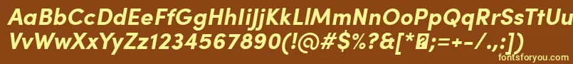 SofiaProBoldItalic Font – Yellow Fonts on Brown Background