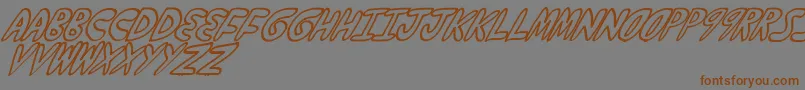 YumernubSlanty Font – Brown Fonts on Gray Background