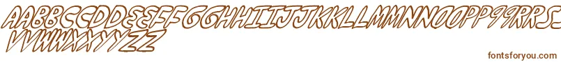 YumernubSlanty Font – Brown Fonts on White Background