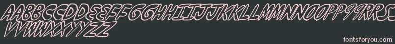YumernubSlanty Font – Pink Fonts on Black Background