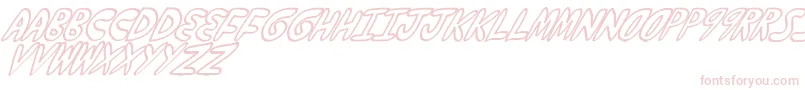 YumernubSlanty Font – Pink Fonts on White Background