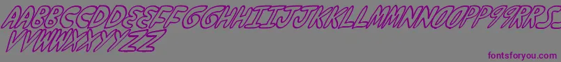 YumernubSlanty Font – Purple Fonts on Gray Background