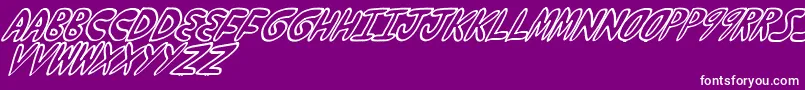 YumernubSlanty Font – White Fonts on Purple Background