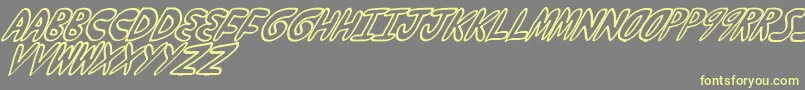 YumernubSlanty Font – Yellow Fonts on Gray Background