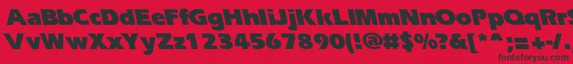 ErgoeblackbsRegular Font – Black Fonts on Red Background