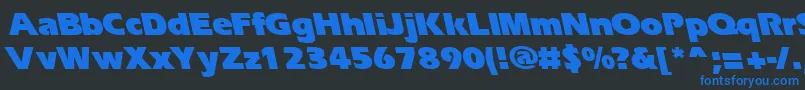 ErgoeblackbsRegular Font – Blue Fonts on Black Background