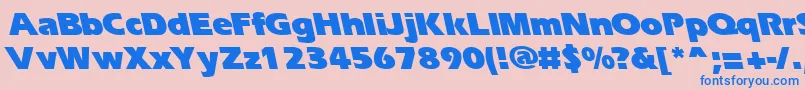 ErgoeblackbsRegular Font – Blue Fonts on Pink Background