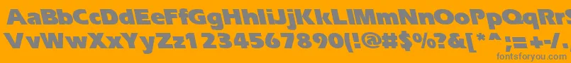 ErgoeblackbsRegular Font – Gray Fonts on Orange Background