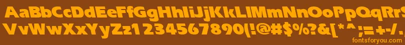 ErgoeblackbsRegular Font – Orange Fonts on Brown Background