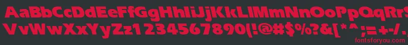 ErgoeblackbsRegular Font – Red Fonts on Black Background