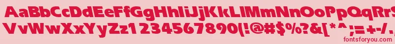 ErgoeblackbsRegular Font – Red Fonts on Pink Background