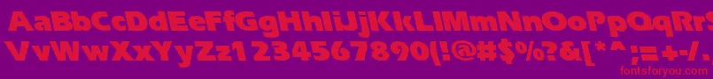 ErgoeblackbsRegular Font – Red Fonts on Purple Background