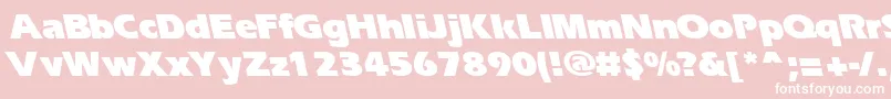 ErgoeblackbsRegular Font – White Fonts on Pink Background