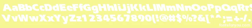 ErgoeblackbsRegular Font – White Fonts on Yellow Background