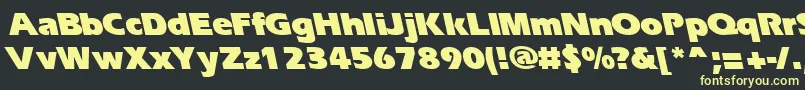 ErgoeblackbsRegular Font – Yellow Fonts on Black Background