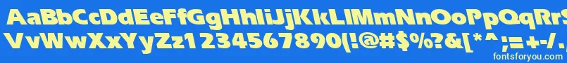 ErgoeblackbsRegular Font – Yellow Fonts on Blue Background