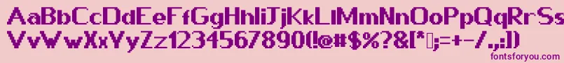 Pixway Font – Purple Fonts on Pink Background