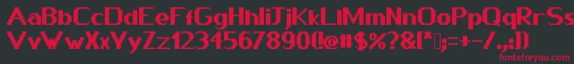 Pixway Font – Red Fonts on Black Background