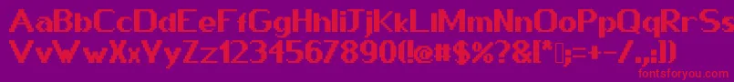 Pixway Font – Red Fonts on Purple Background