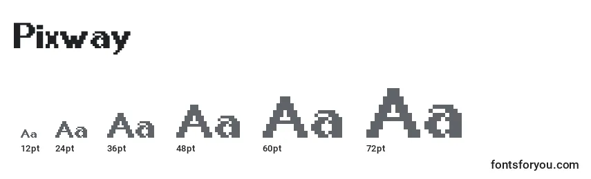 Pixway Font Sizes