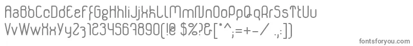 フォントGenikas – 白い背景に灰色の文字