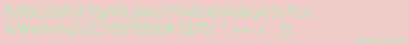 Genikas Font – Green Fonts on Pink Background