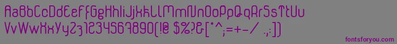 Шрифт Genikas – фиолетовые шрифты на сером фоне