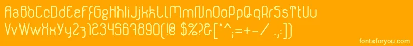 Genikas Font – Yellow Fonts on Orange Background