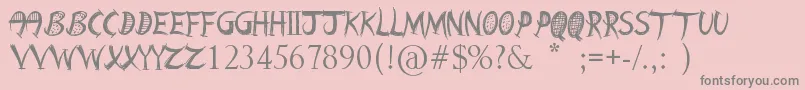 BarnAnimal Font – Gray Fonts on Pink Background