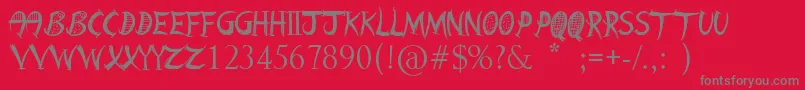 BarnAnimal Font – Gray Fonts on Red Background