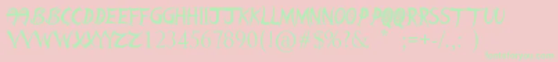 BarnAnimal Font – Green Fonts on Pink Background