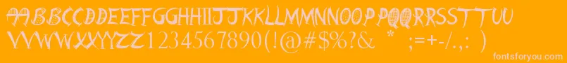 BarnAnimal Font – Pink Fonts on Orange Background
